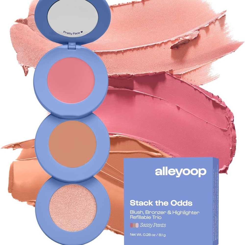 alleyoop Stack the Odds Blush, Bronzer & Highlighter Trio - Sassy Pants NIB
